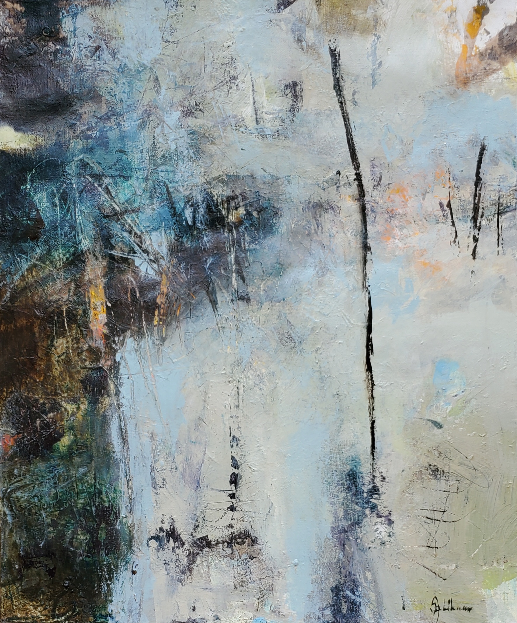 12:2023 - Le rythme de la pluie 65 x 54 cm