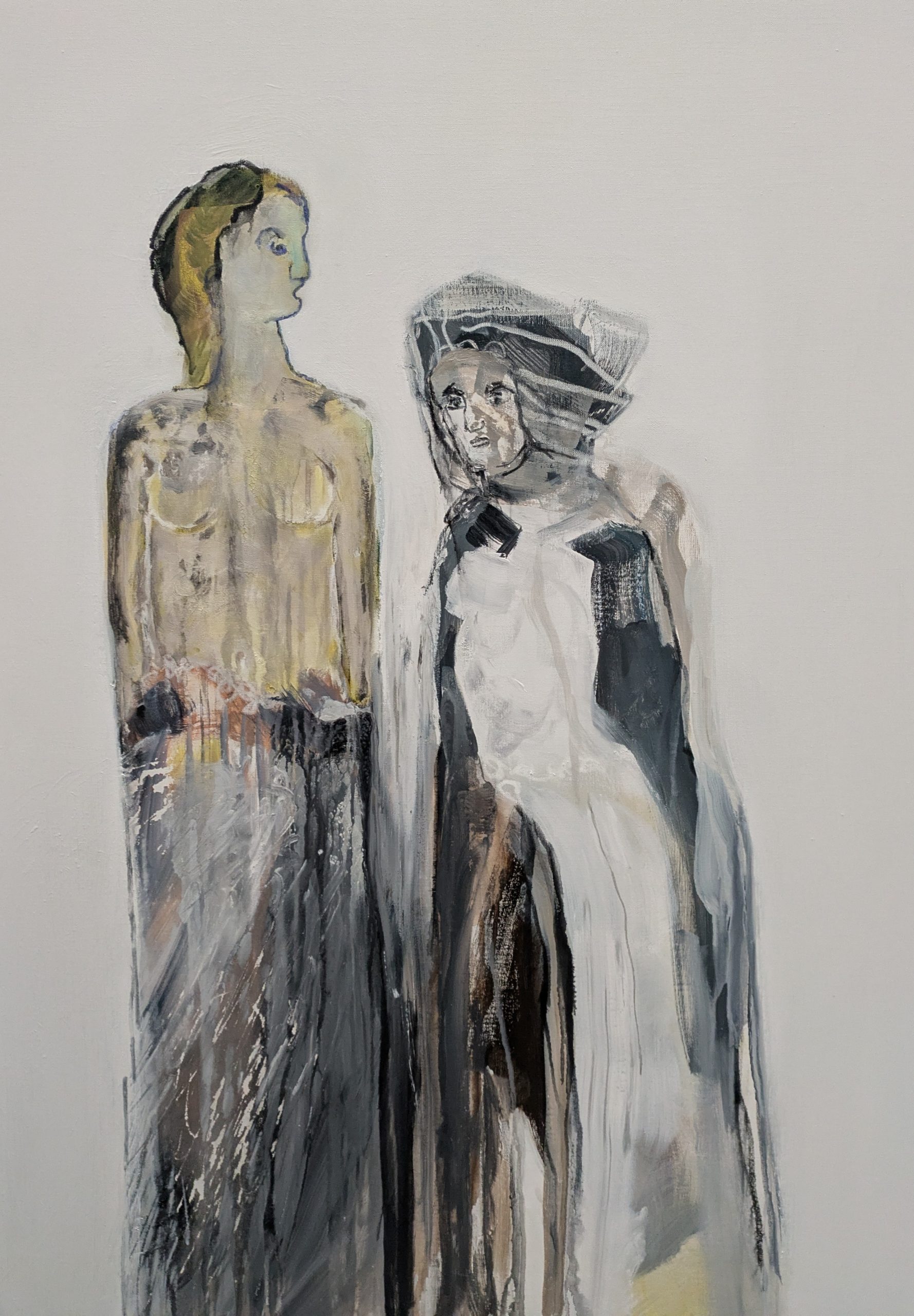 Mère et fille_130x97cm_Technique mixte sur toile_5000€